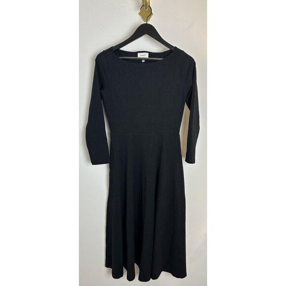 REFORMATION Wiley Knit Dress in Black Size Medium - Picture 3 of 11